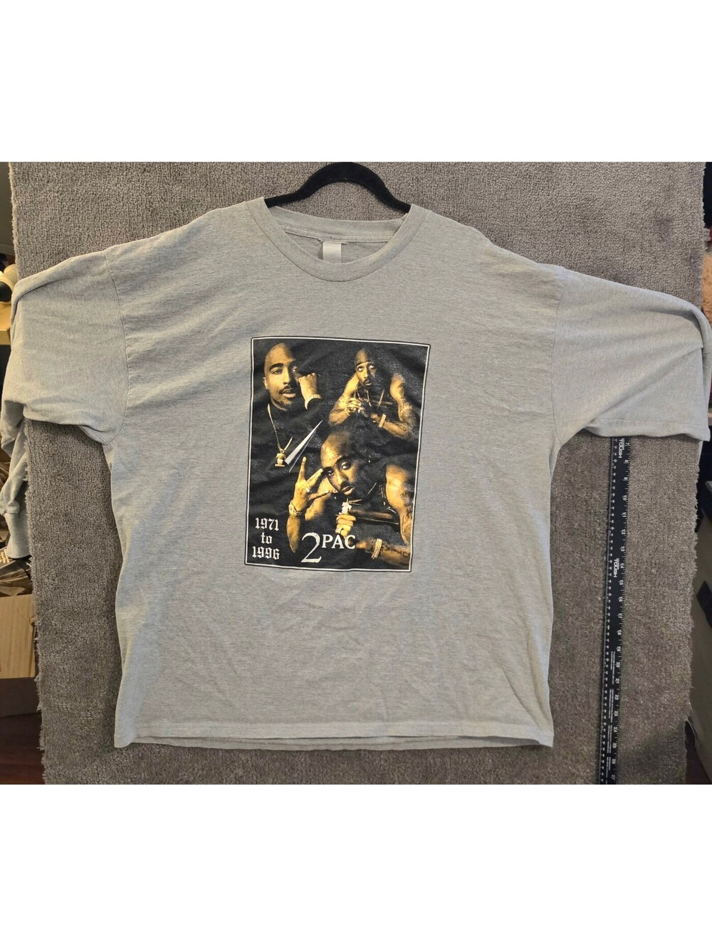 VF Imagewear 2Pac Top Men Sz 2XL Gray Long Sleeve Vintage 2003 Shakur Memorial
